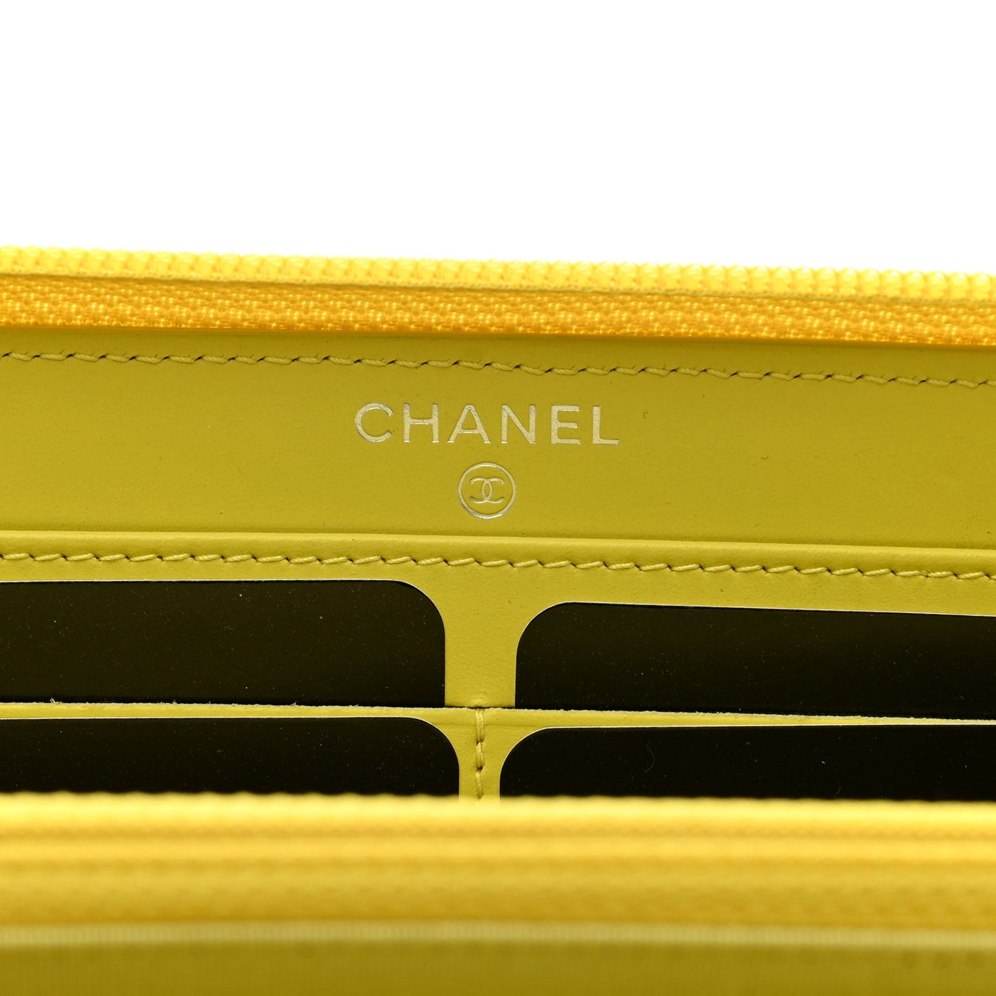 Caviar Large Timeless CC Zip Around Wallet Yellow