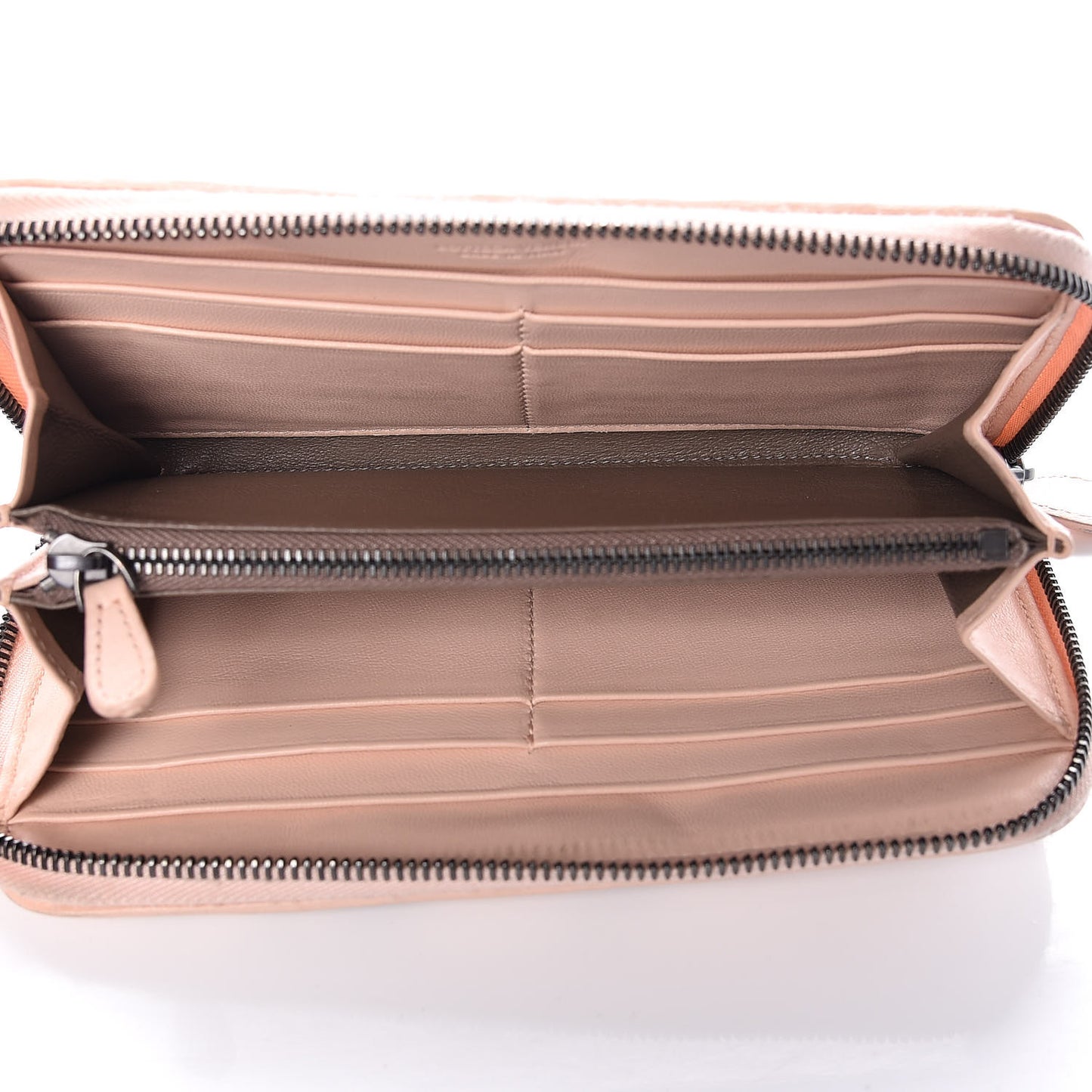 Nappa Intrecciato Ayers Zip Around Wallet Flamingo