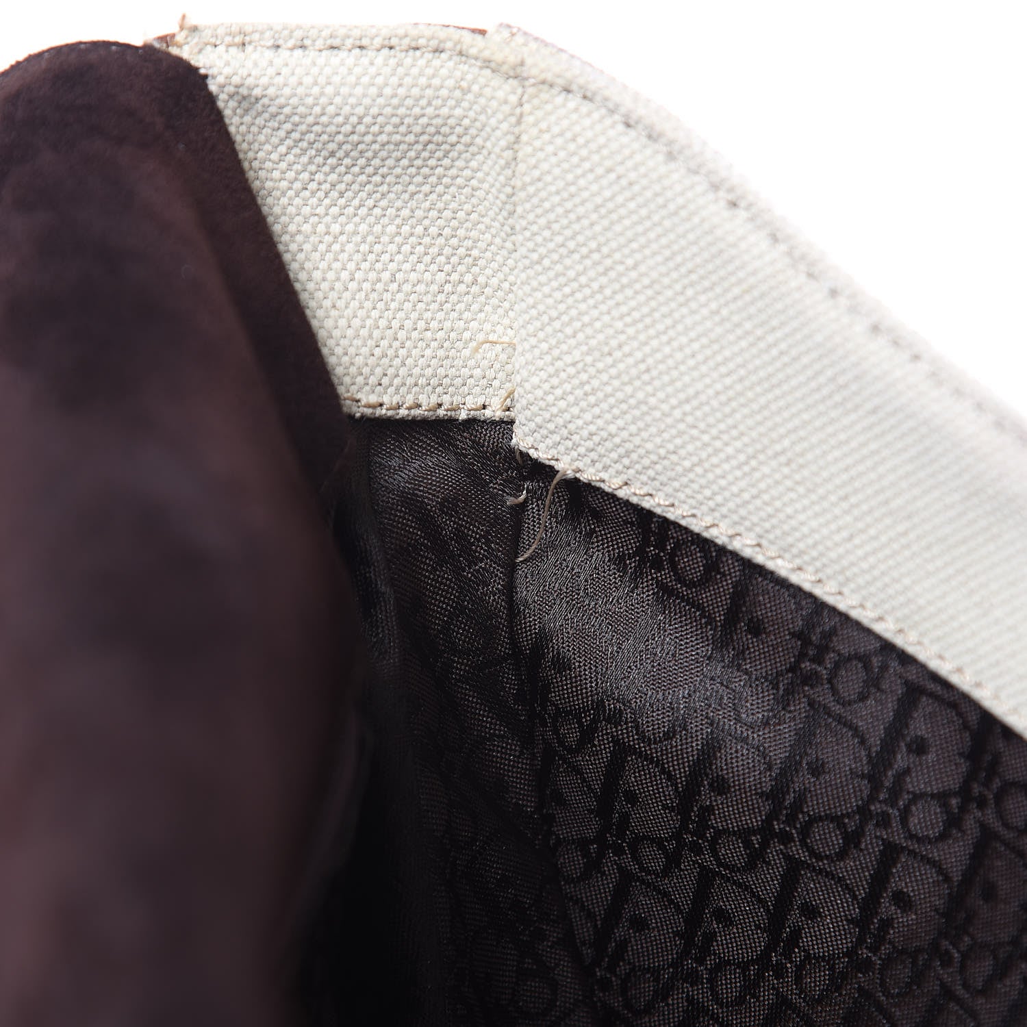 Christian Dior Calfskin Canvas Saddle Bag Beige 17 of 20