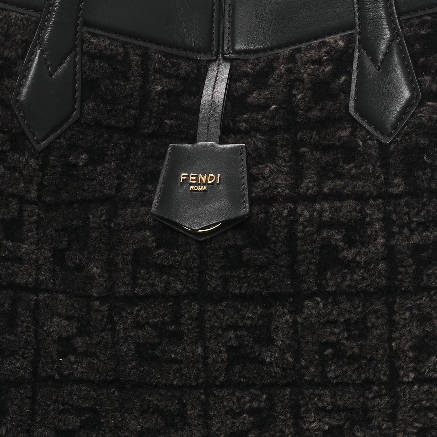 Sheepskin FF 1974 Large Fendi Origami Brown