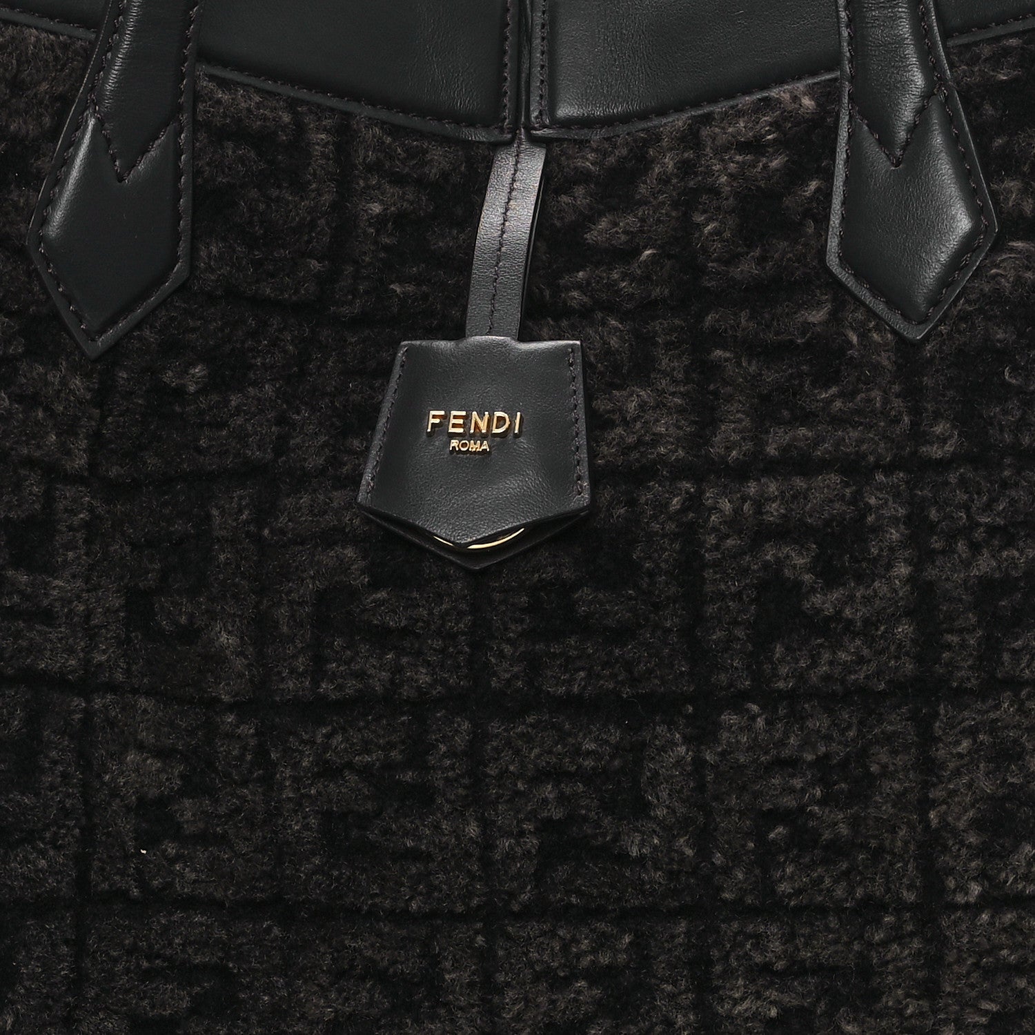 Fendi Sheepskin FF 1974 Large Fendi Origami Brown 7 of 10