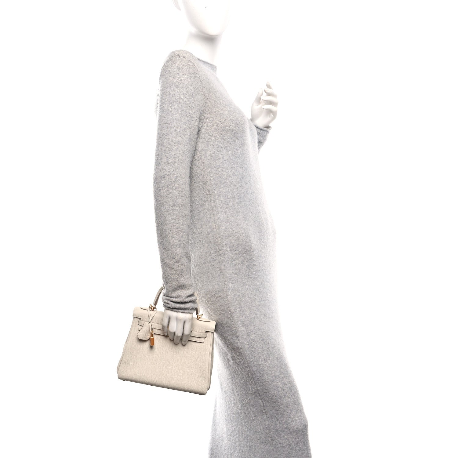 Hermes Togo Kelly Retourne 25 Craie 2 of 13