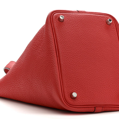 Hermes Taurillon Clemence Picotin Lock 18 PM Rouge Pivoine 9 of 10