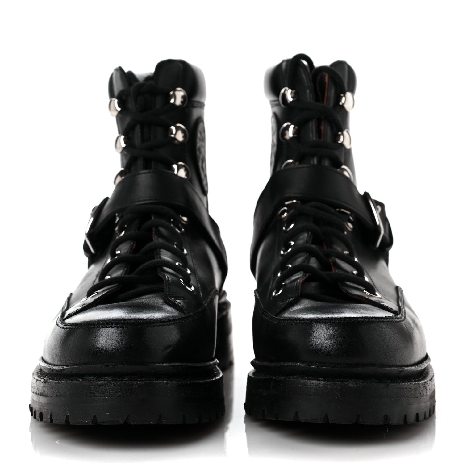 Hermes Calfskin Womens Hiking Boots 36 Black 2 of 8