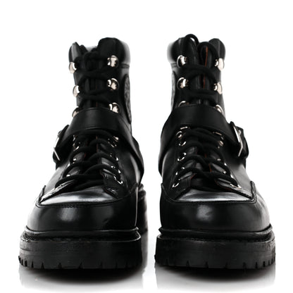 Hermes Calfskin Womens Hiking Boots 36 Black 2 of 8