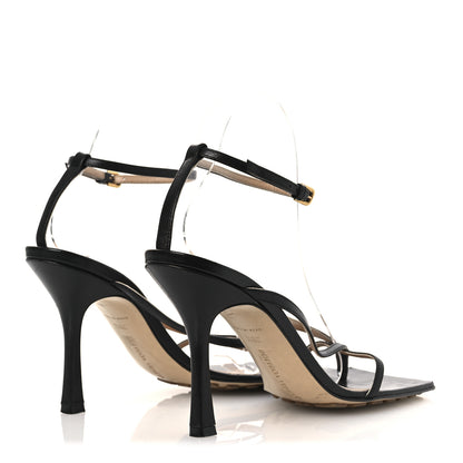 Bottega Veneta Lambskin Stretch Multi Strap 90mm Sandals 39.5 Black 5 of 12