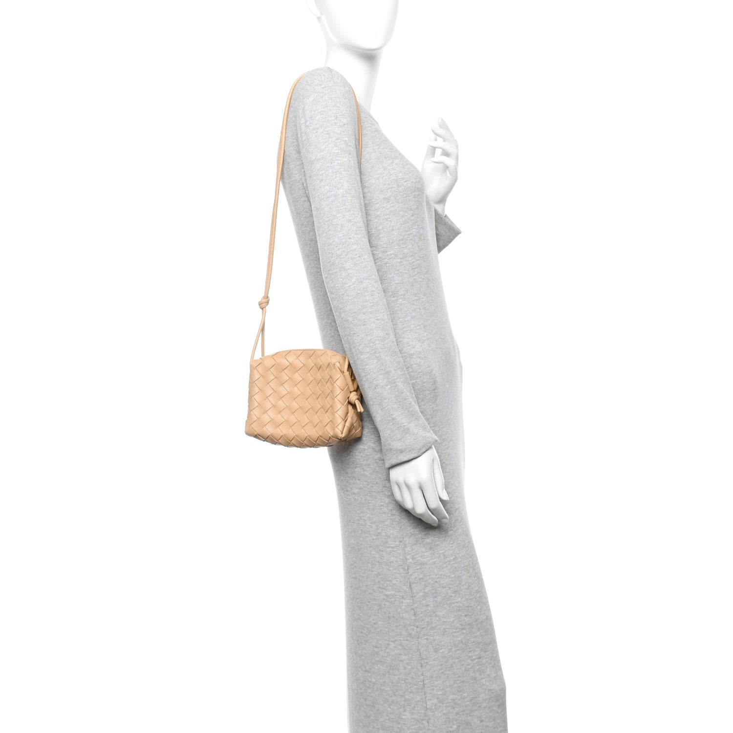 Bottega Veneta Nappa Intrecciato Mini Loop Camera Bag Almond 2 of 10