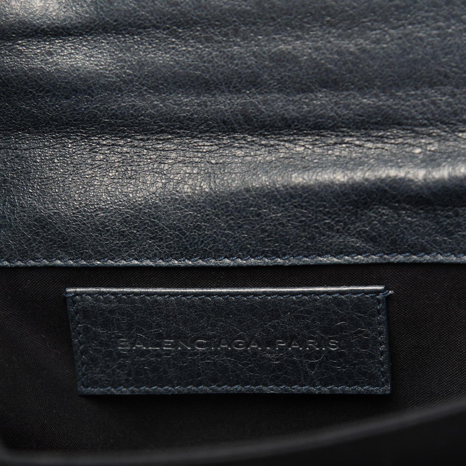 Balenciaga Agneau Giant 21 Silver Hardware Envelope Clutch Bleu Indigo 6 of 7