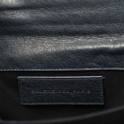 Balenciaga Agneau Giant 21 Silver Hardware Envelope Clutch Bleu Indigo 6 of 7