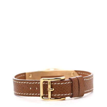 Hermes Stainless Steel Courchevel 20mm Kelly Cadena Quartz Watch Gold 3 of 8