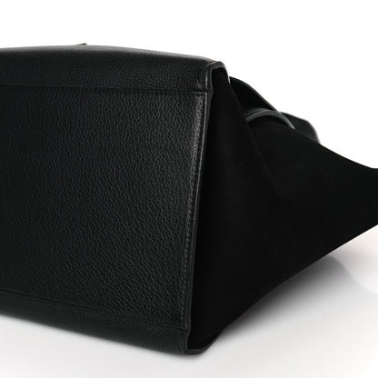 Celine Drummed Calfskin Suede Medium Trapeze Black 8 of 8