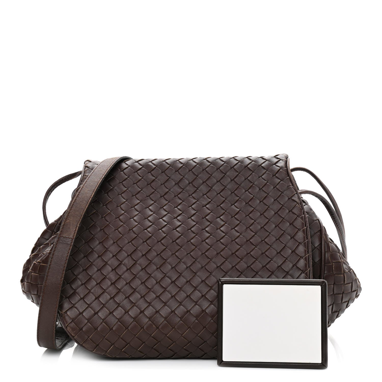 Bottega Veneta Nappa Intrecciato Messenger Bag Ebano 1 of 10