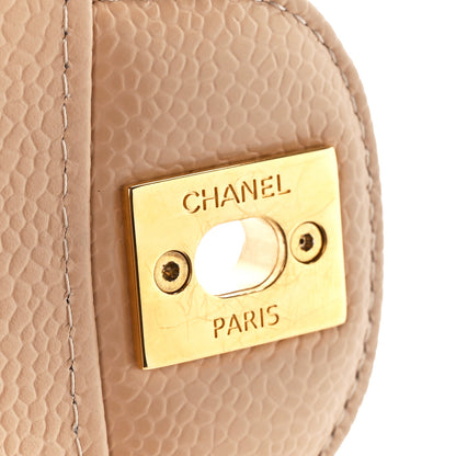 Chanel Caviar Quilted Medium Double Flap Beige 7 of 12
