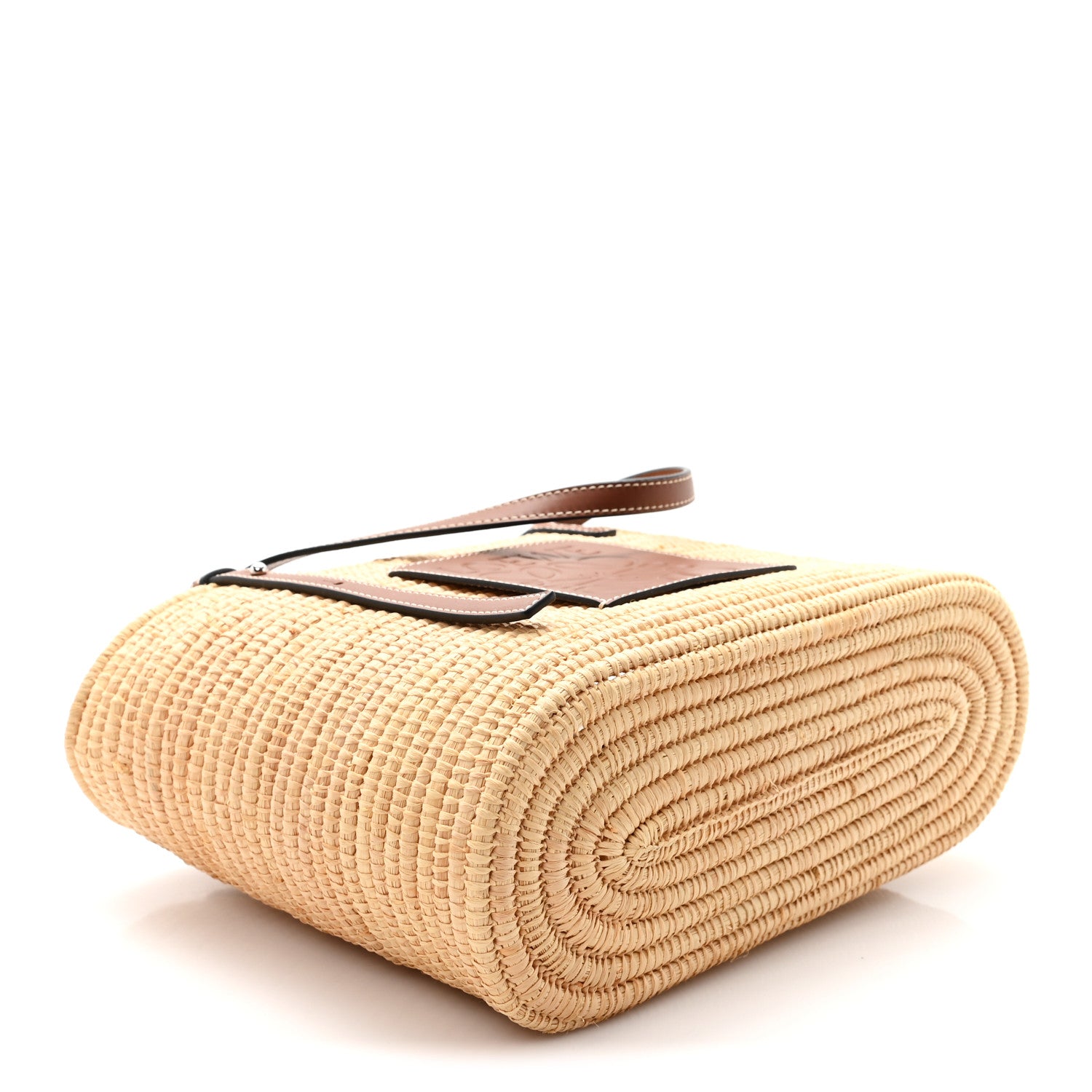 Loewe Raffia Small Square Basket Tote Bag Natural Tan 4 of 9