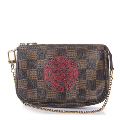 Louis Vuitton Damier Ebene Complice Trunks and Bags Mini Pochette Accessories Red 1 of 10