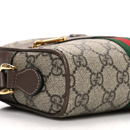 Gucci GG Supreme Monogram Web Mini Ophidia Shoulder Bag Brown 9 of 11