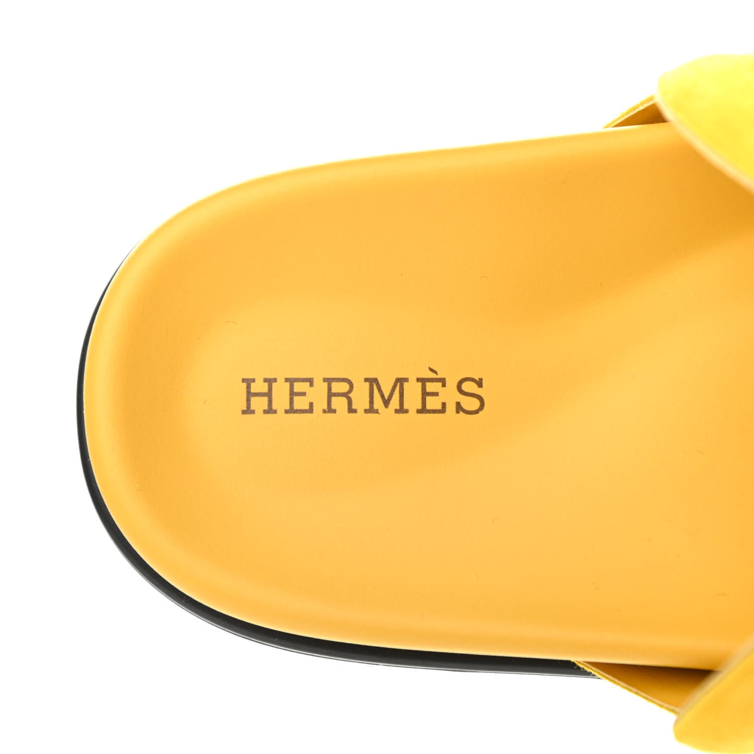 Hermes Suede Goatskin Extra Sandals 36.5 Jaune Sable 6 of 8