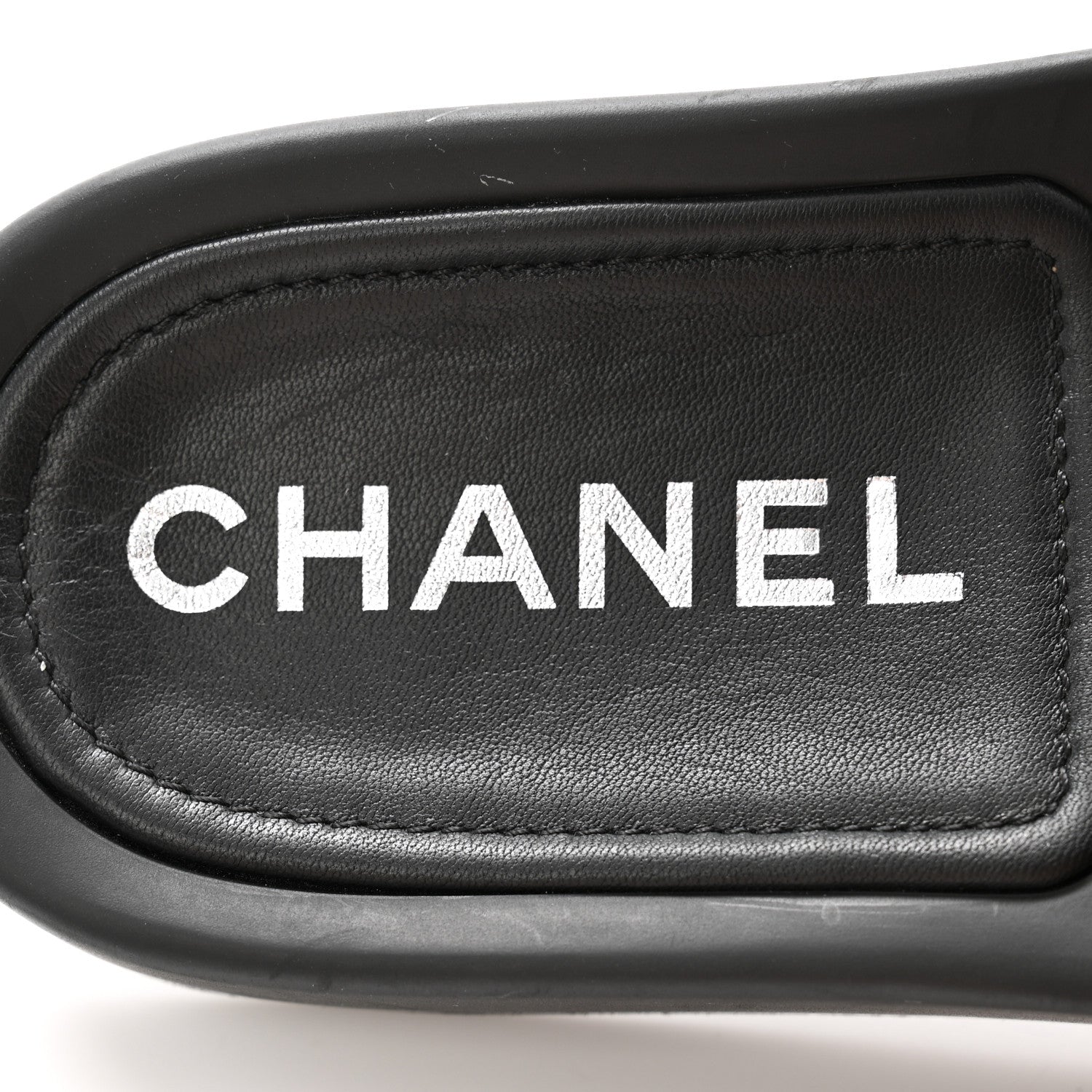 Chanel Lambskin Quilted CC Mules Sandals 40 Black 6 of 10