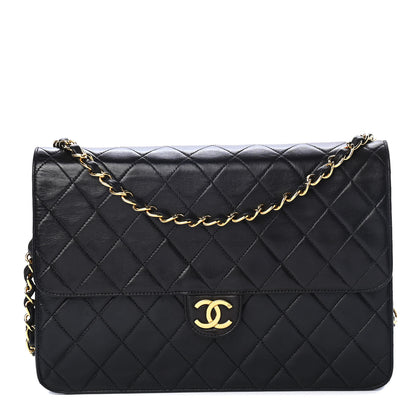 Chanel Lambskin Quilted Medium Single Flap Black 1 of 4