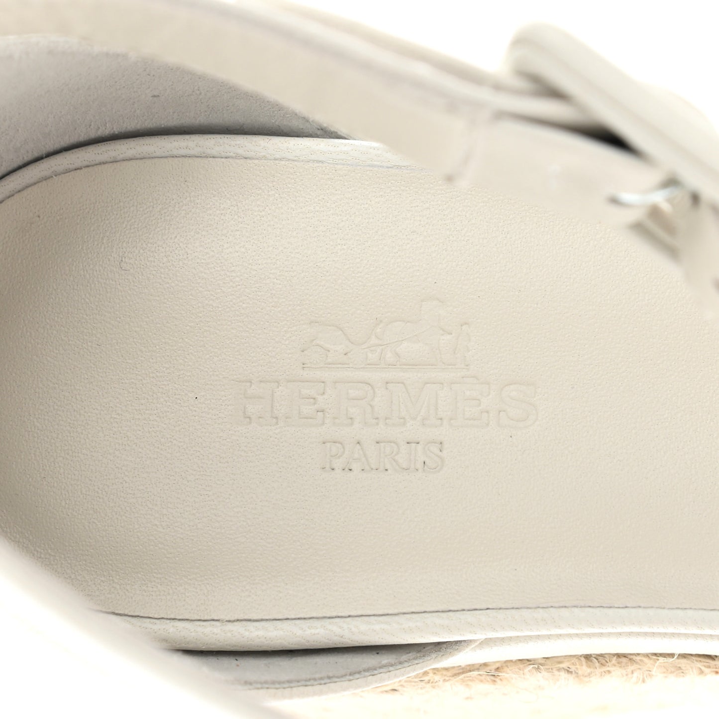 Goatskin Elda Espadrille Wedge Sandals 36 White