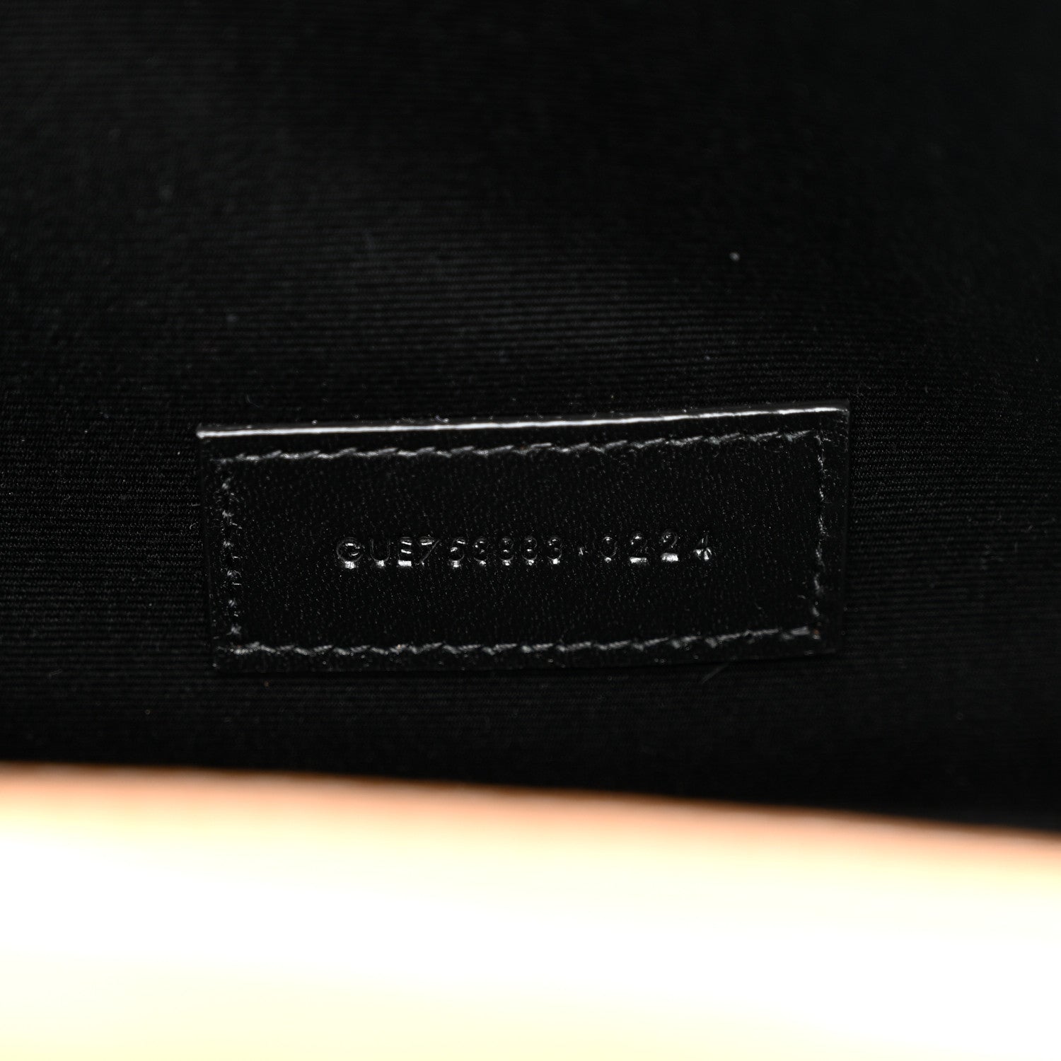 Saint Laurent Nappa Calfskin Two-Toned Monogram Pouch Alabastro Natural Tan 7 of 8