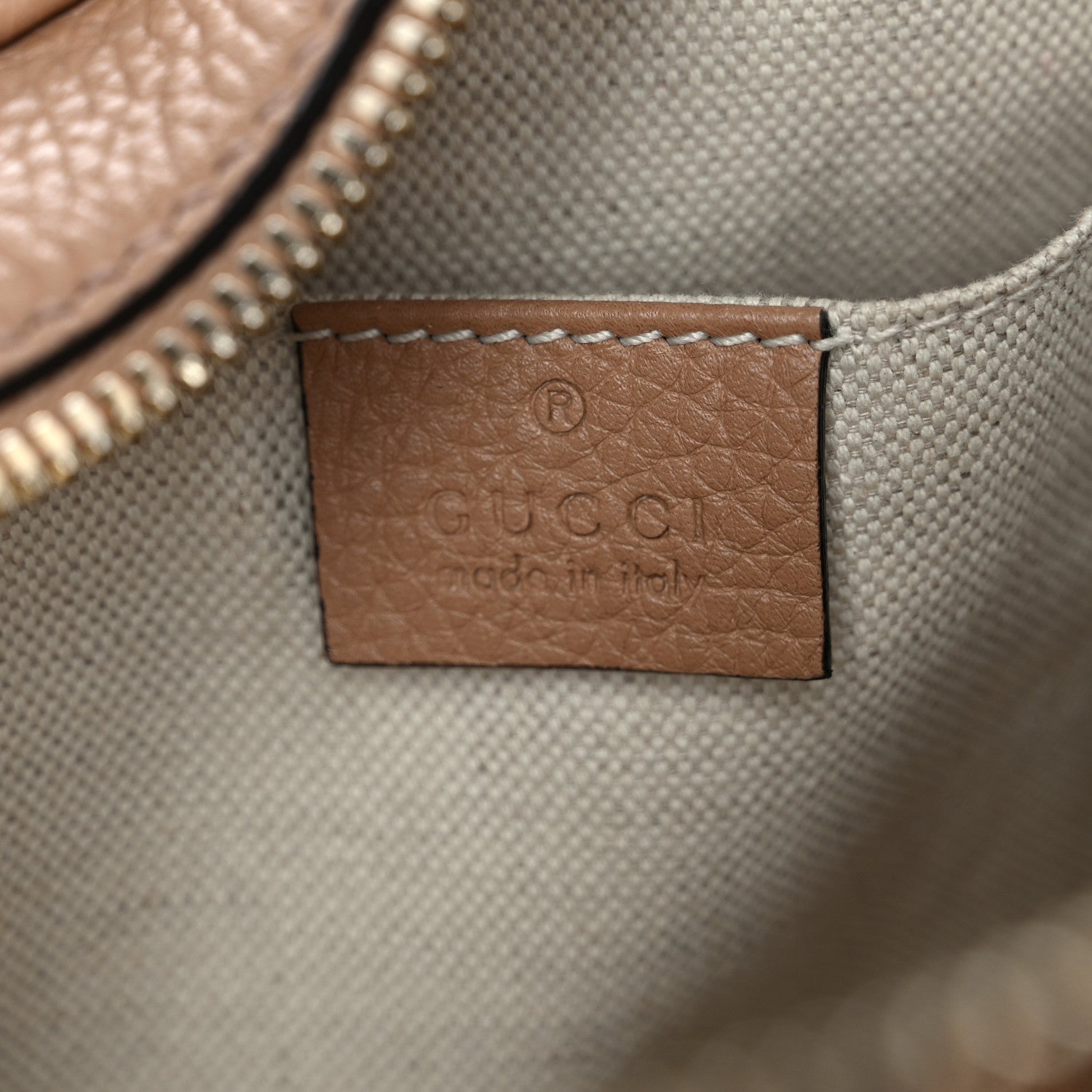 Gucci Pebbled Calfskin Small Soho Disco Bag Camelia 6 of 11