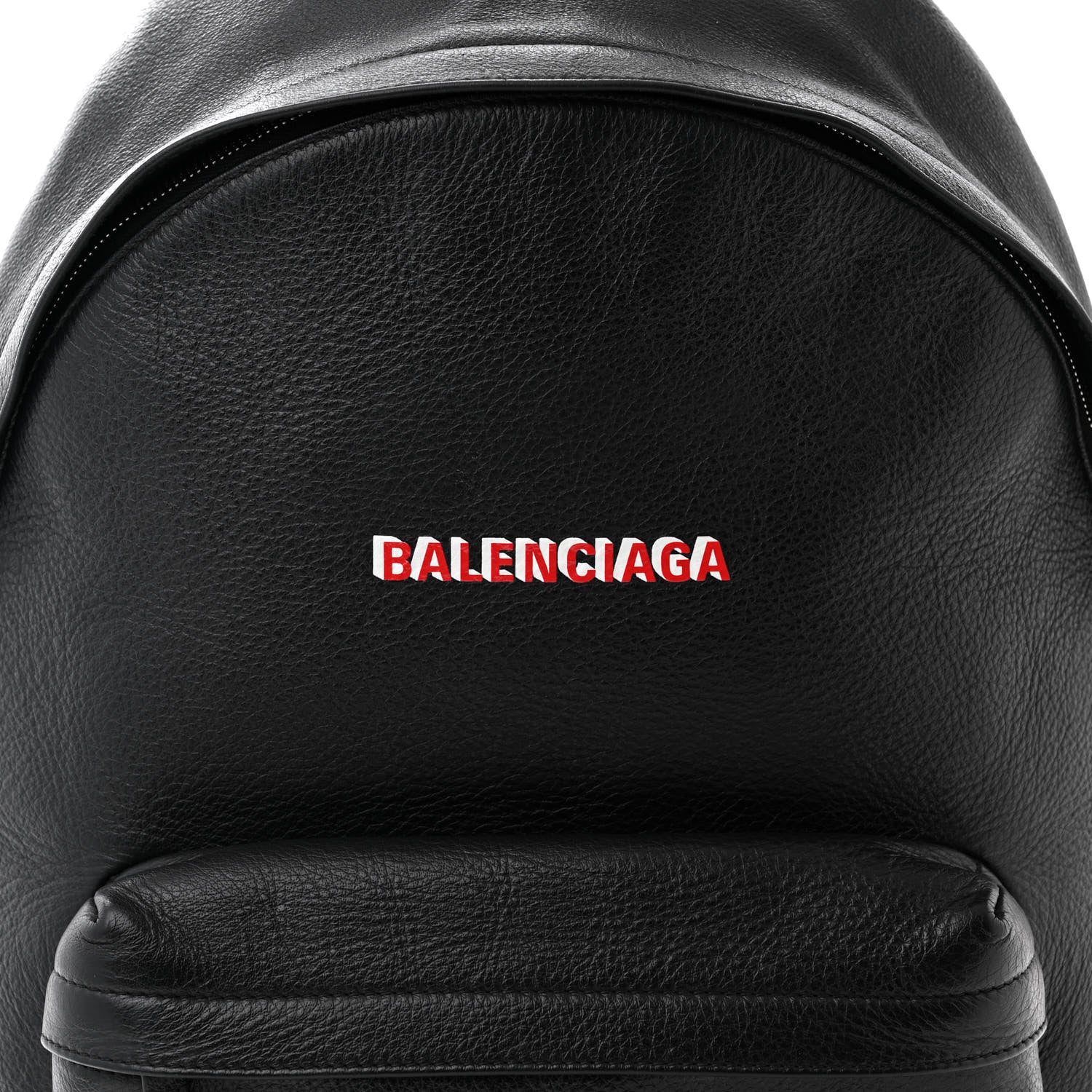 Balenciaga Smooth Calfskin Logo Small Everyday Backpack Black Red White 7 of 10