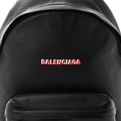 Balenciaga Smooth Calfskin Logo Small Everyday Backpack Black Red White 7 of 10
