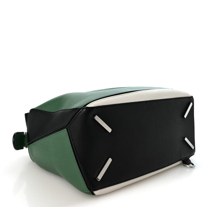 Loewe Calfskin Medium Puzzle Bag Sea Water Green White Black 4 of 10