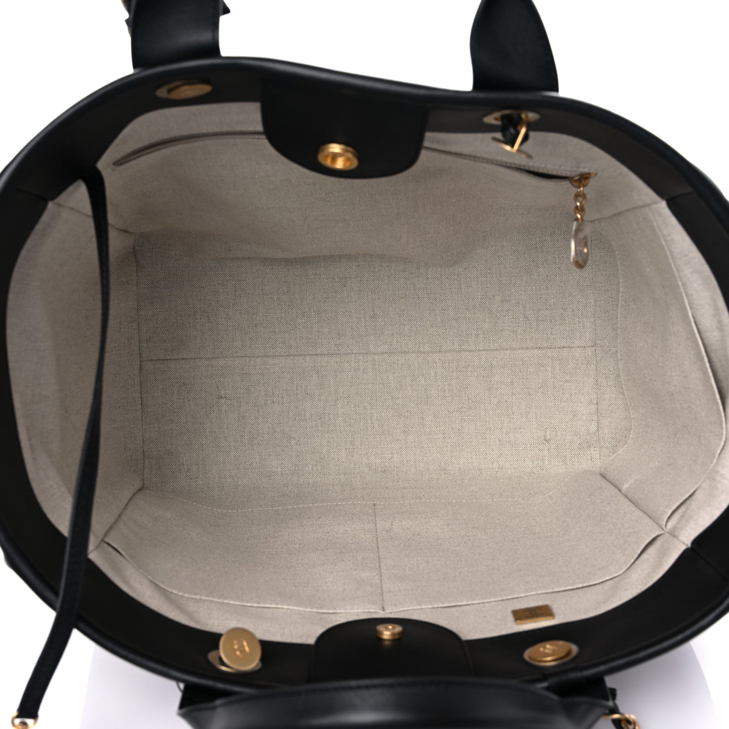 Chanel Calfskin Medium Deauville Tote Black Multicolor 6 of 10