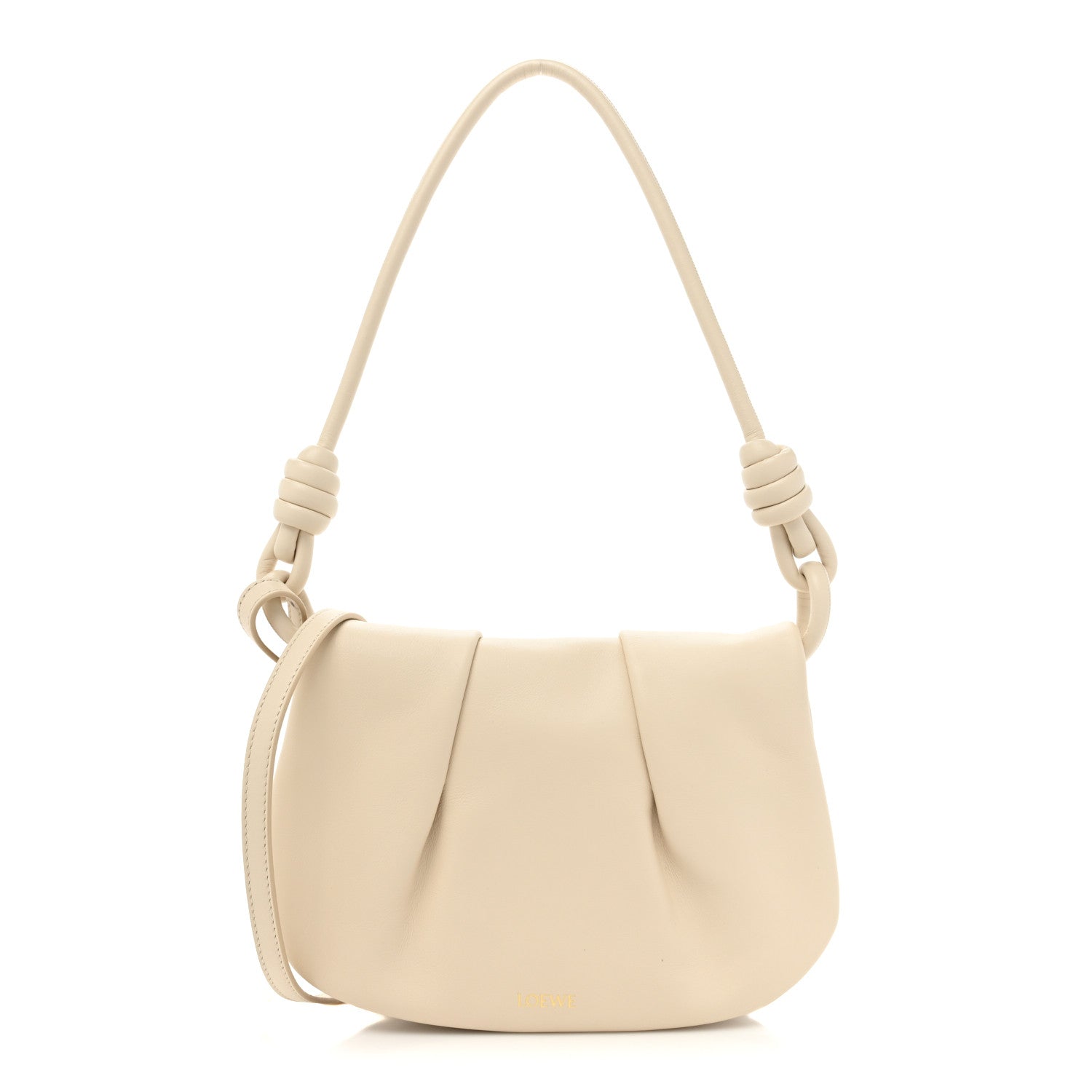Loewe Shiny Nappa Calfskin Paseo Satchel Angora 1 of 10