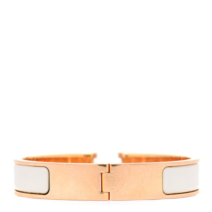 Hermes Enamel Narrow Clic Clac H Bracelet PM Craie 3 of 4