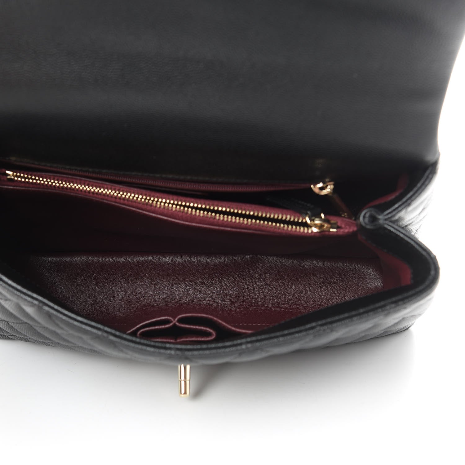 Chanel Caviar Quilted Small Coco Handle Flap Black 6 of 12