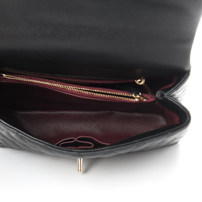 Chanel Caviar Quilted Small Coco Handle Flap Black 6 of 12