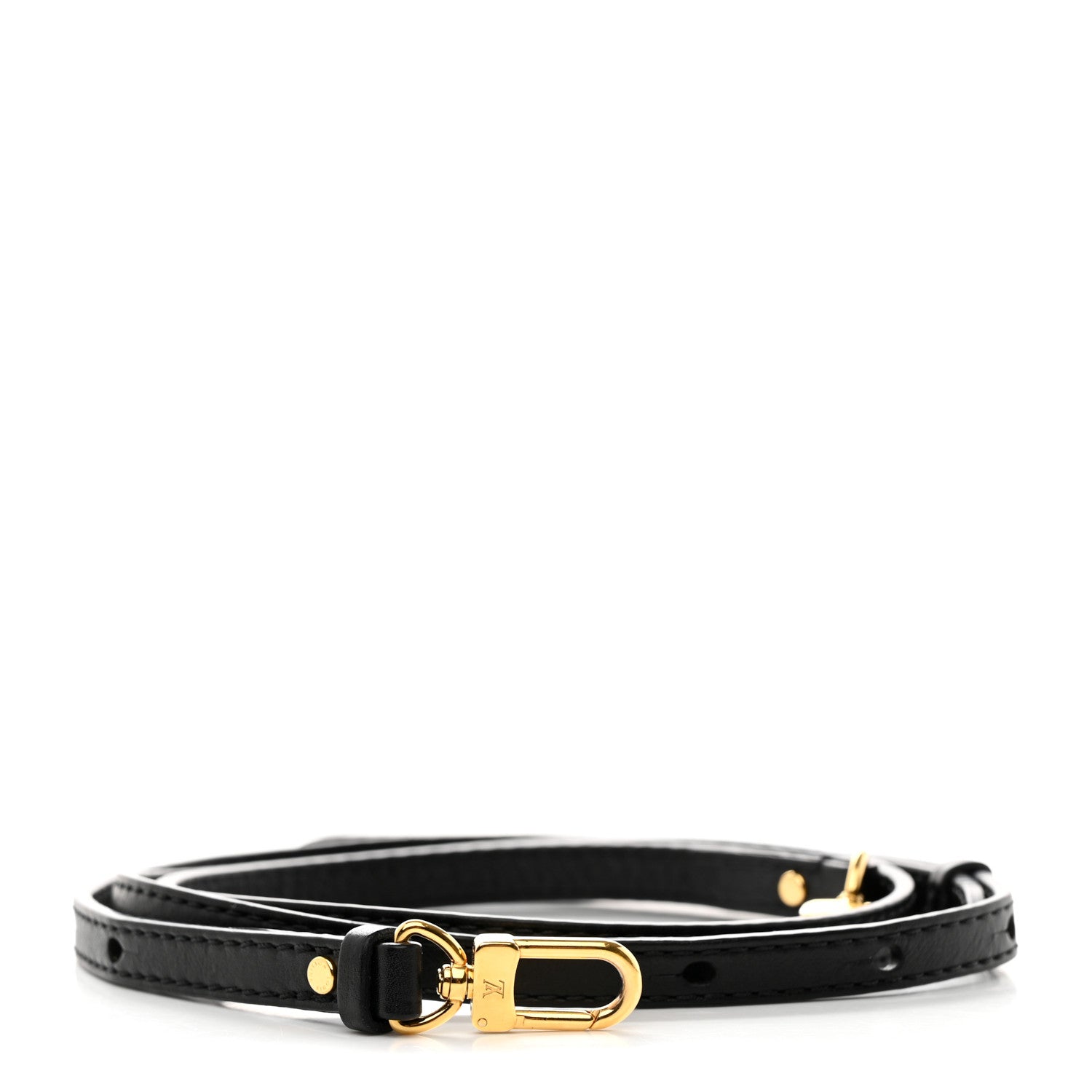 Louis Vuitton Calfskin 16mm Adjustable Shoulder Strap Black 1 of 4