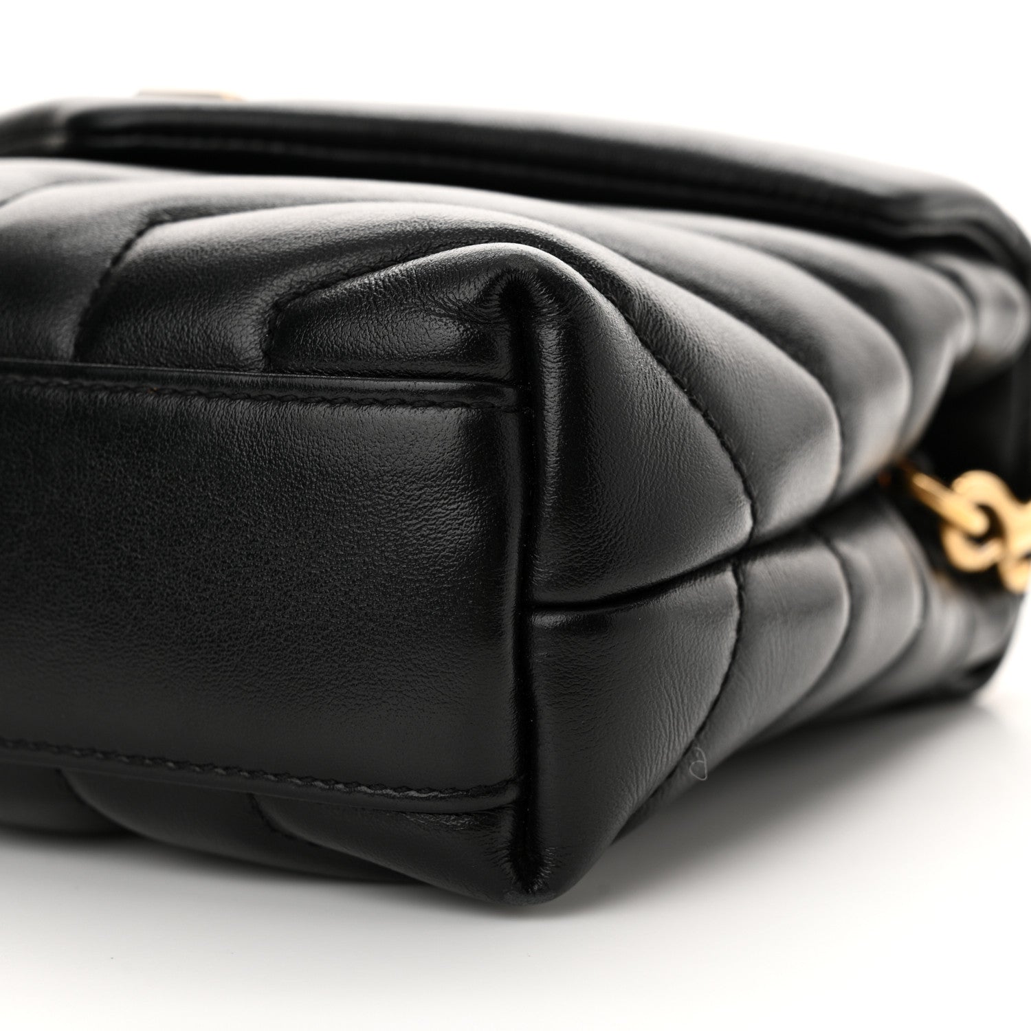 Saint Laurent Calfskin Y Quilted Monogram Toy Loulou Crossbody Bag Black 10 of 16