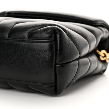 Saint Laurent Calfskin Y Quilted Monogram Toy Loulou Crossbody Bag Black 10 of 16