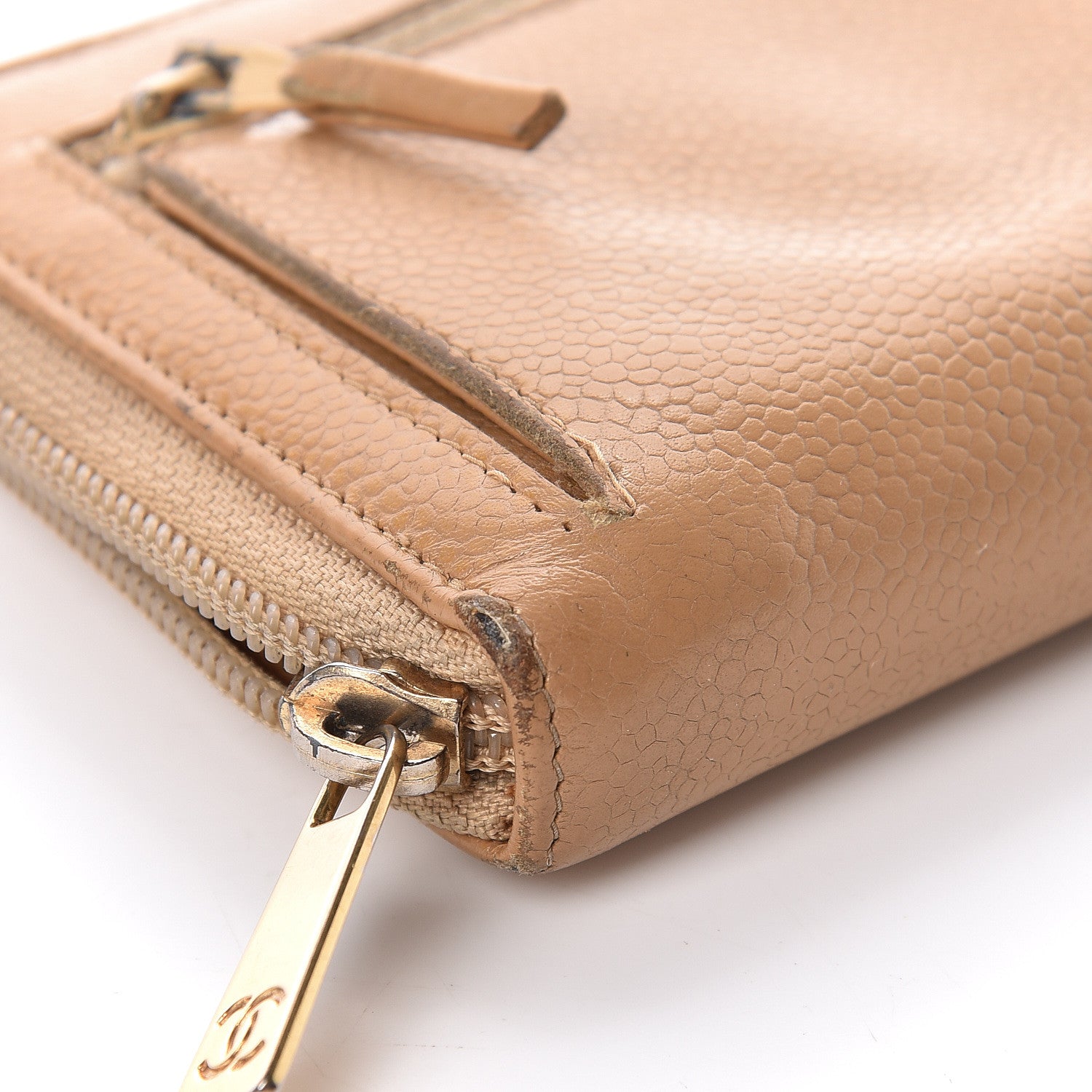Chanel Caviar Large Timeless CC Zip Around Wallet Beige 11 of 28