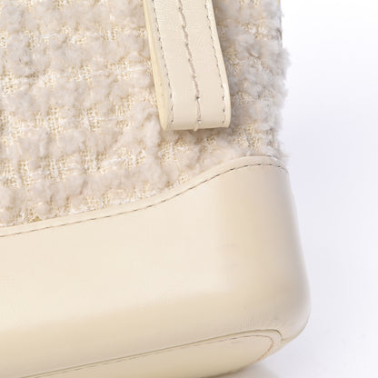 Chanel Tweed Calfskin Quilted Small Gabrielle Hobo Ivory 11 of 13