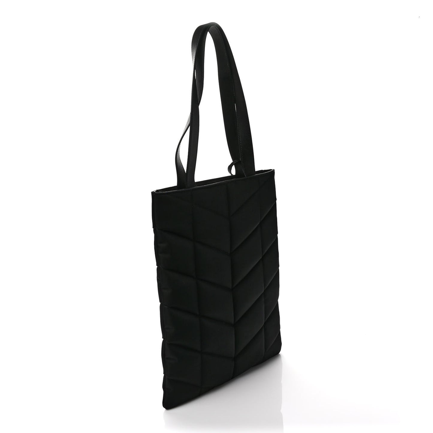 Nylon Puffer Tote Bag Black