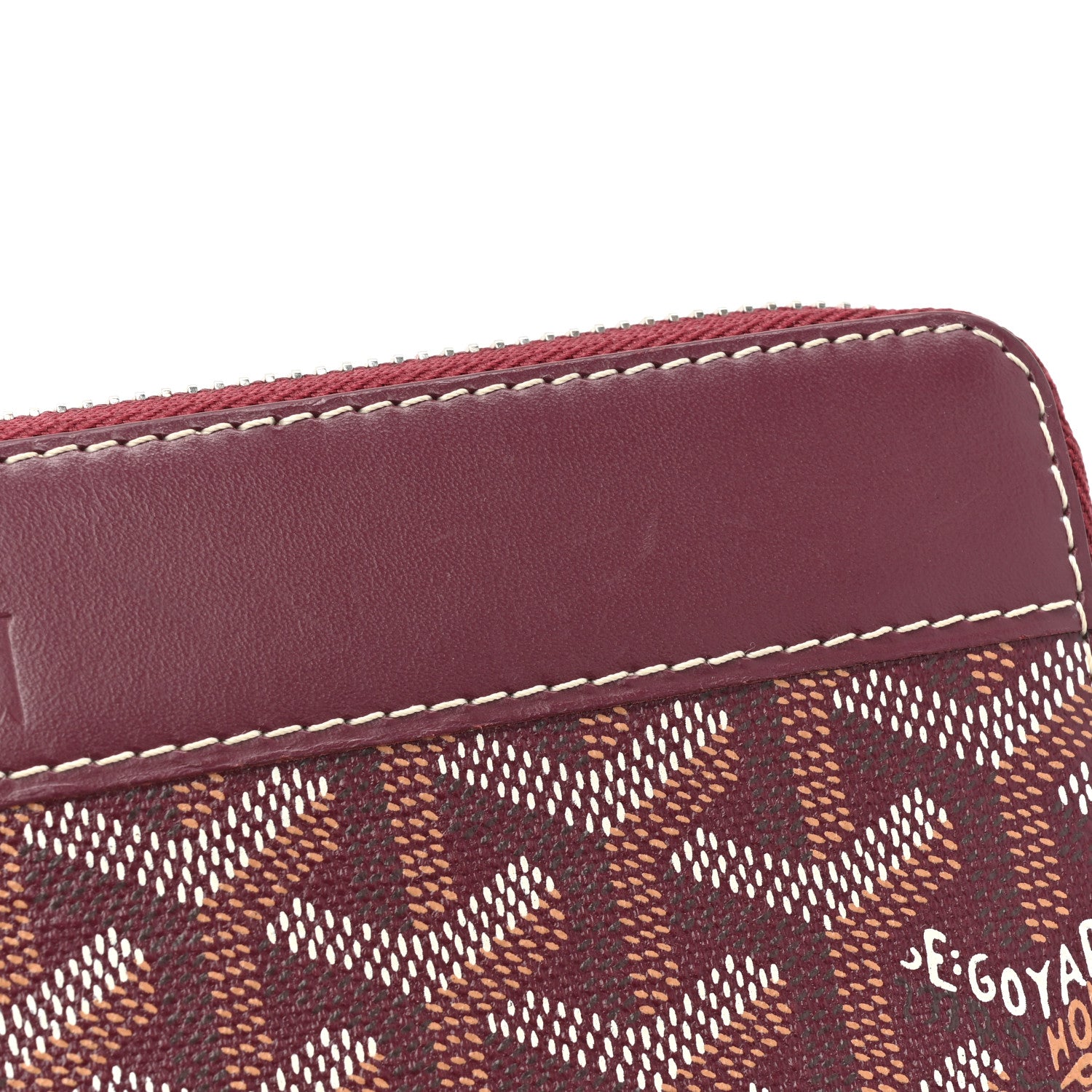 Goyard Goyardine Matignon Zip Around GM Wallet Burgundy 16 of 16