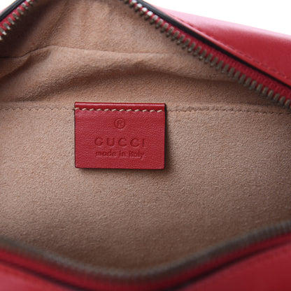 Gucci Calfskin Matelasse Small GG Marmont Chain Shoulder Bag Hibiscus Red 6 of 10