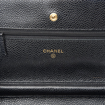 Chanel Caviar Quilted Wallet On Chain WOC Black 5 of 10