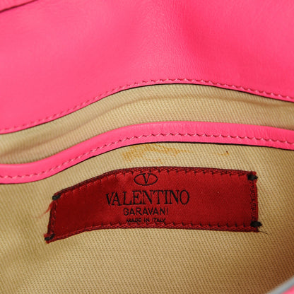 Valentino Garavani Vitello Mini Rockstud Flap Saddle Crossbody Bag Fuxia Fluo 6 of 6