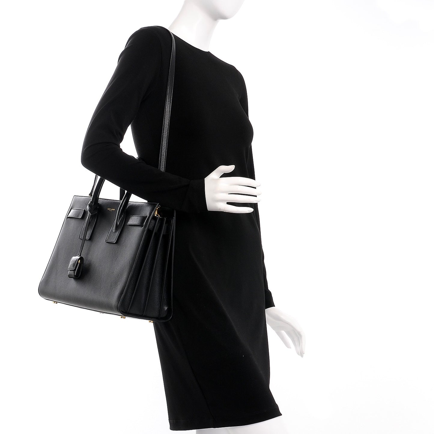Calfskin Small Sac De Jour Black