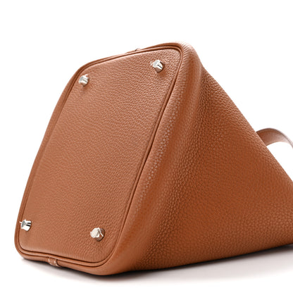 Hermes Taurillon Clemence Picotin Lock 22 MM Gold 10 of 12