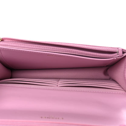 Chanel Shiny Caviar Quilted Pick Me Up Wallet On Chain WOC Pink 5 of 11