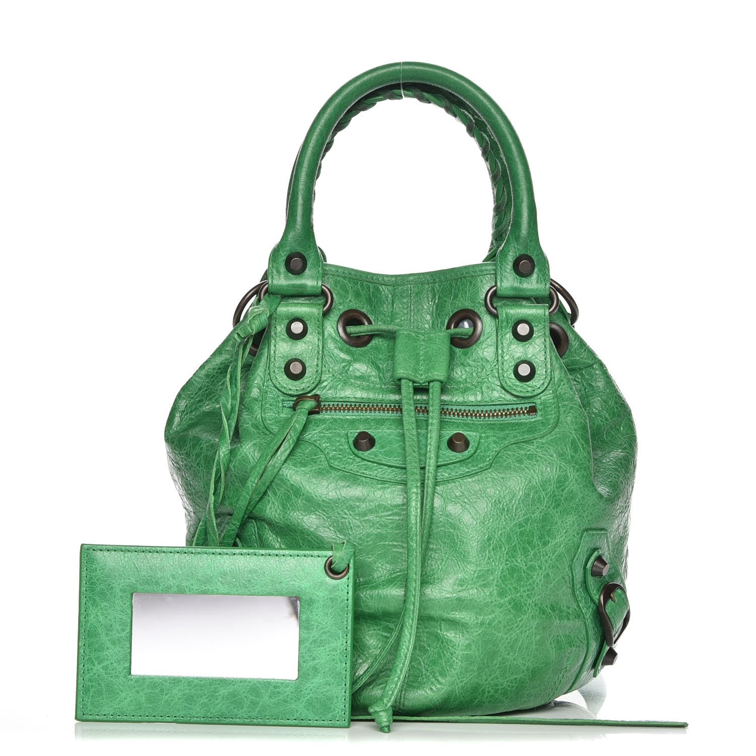 Balenciaga Agneau Classic Hardware Mini Pompon Vert Poker 1 of 11