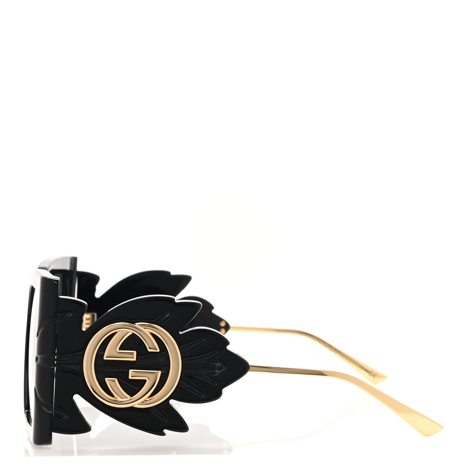 Gucci Acetate Square Frame Wing Sunglasses GG0535S Black 3 of 7