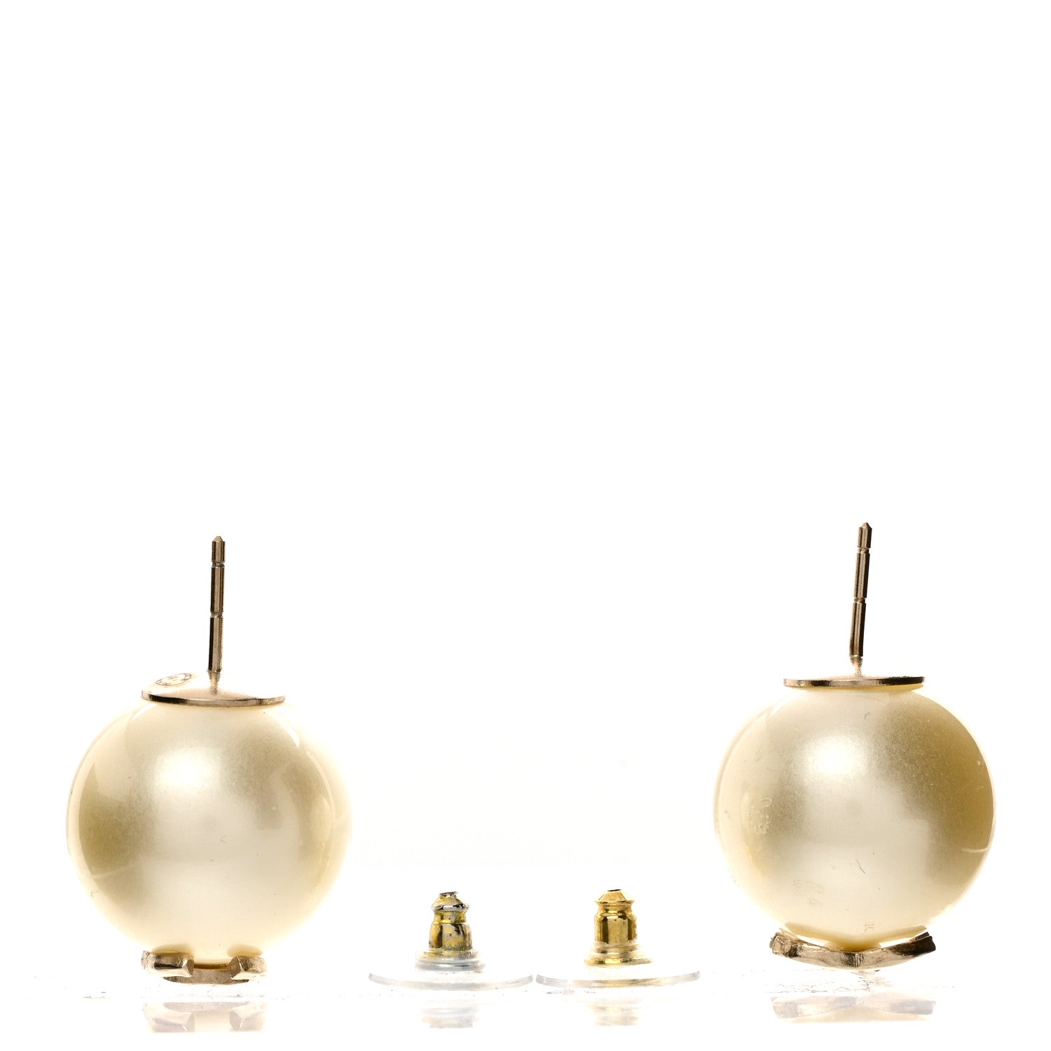 Chanel Pearl CC Large Earrings Gold 3 of 7